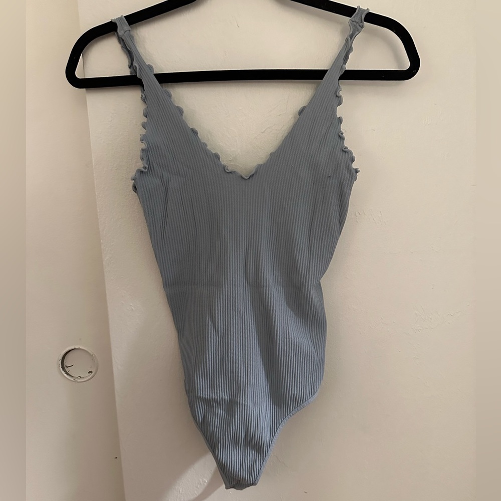 Free People Lettuce Edge Seamless Bodysuit
